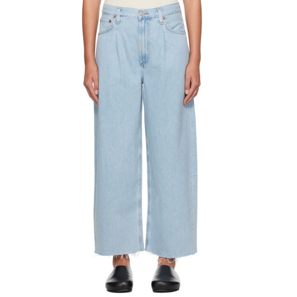 Agolde Light Wash Wide Leg Jeans